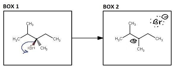 Draw the mechanism of the slow step that occurs in both first-order substitution and-example-1