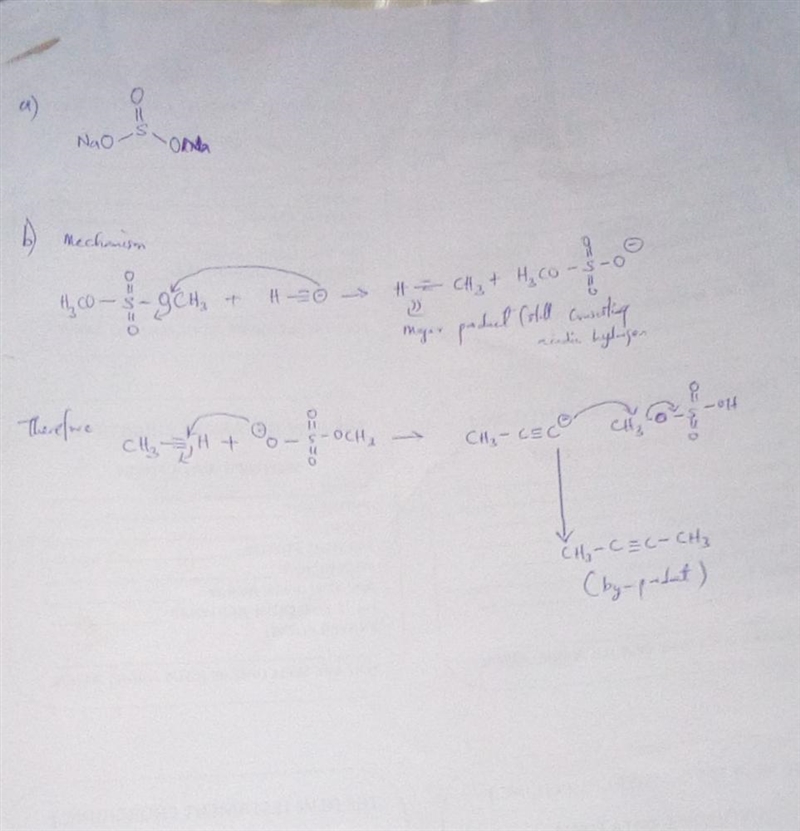 Treatment of 1 mole of dimethyl sulfate with 2 moles of sodium acetylide results in-example-1