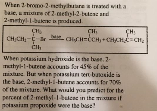 Question 63 of 70 1.5 Points When 2-bromo-2-methylbutane is treated with a base, a-example-2