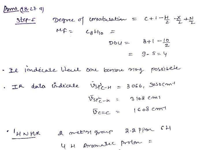 A compound with the molecular formula C8H10 produces an IR spectrum with many signals-example-1