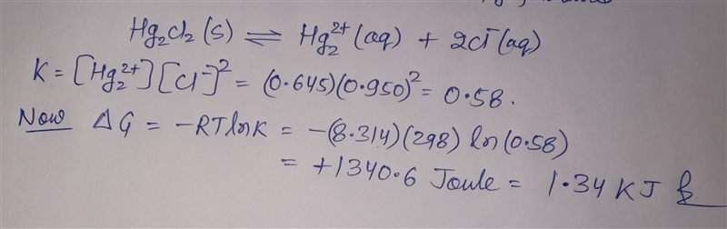 A chemist fills a reaction vessel with 0.623g mercurous chloride(Hg2Cl2) solid, 0.645M-example-1