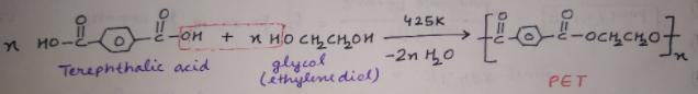 Identify the two functional groups that react together to form the ester linkage between-example-1