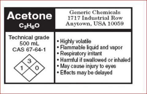 The label shown above contains information about some harmful effects of acetone.A-example-1