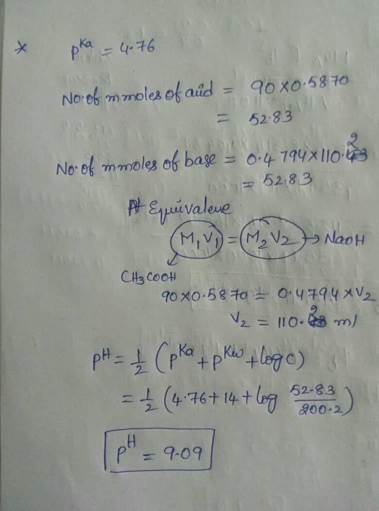 A chemist titrates 90.0 mL of a 0.5870 M acetic acid (HCH, CO) solution with 0.4794M-example-1