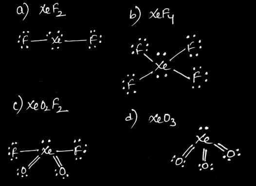 Of the noble gases, only Kr, Xe, and Rn are known to form a few compounds with O and-example-1