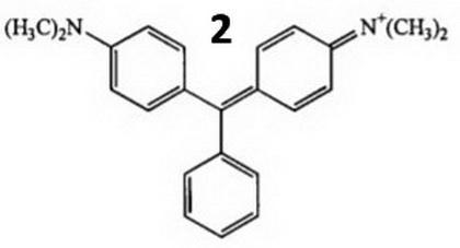 Why does the malachite green dye elute first? What physical properties does it have-example-2