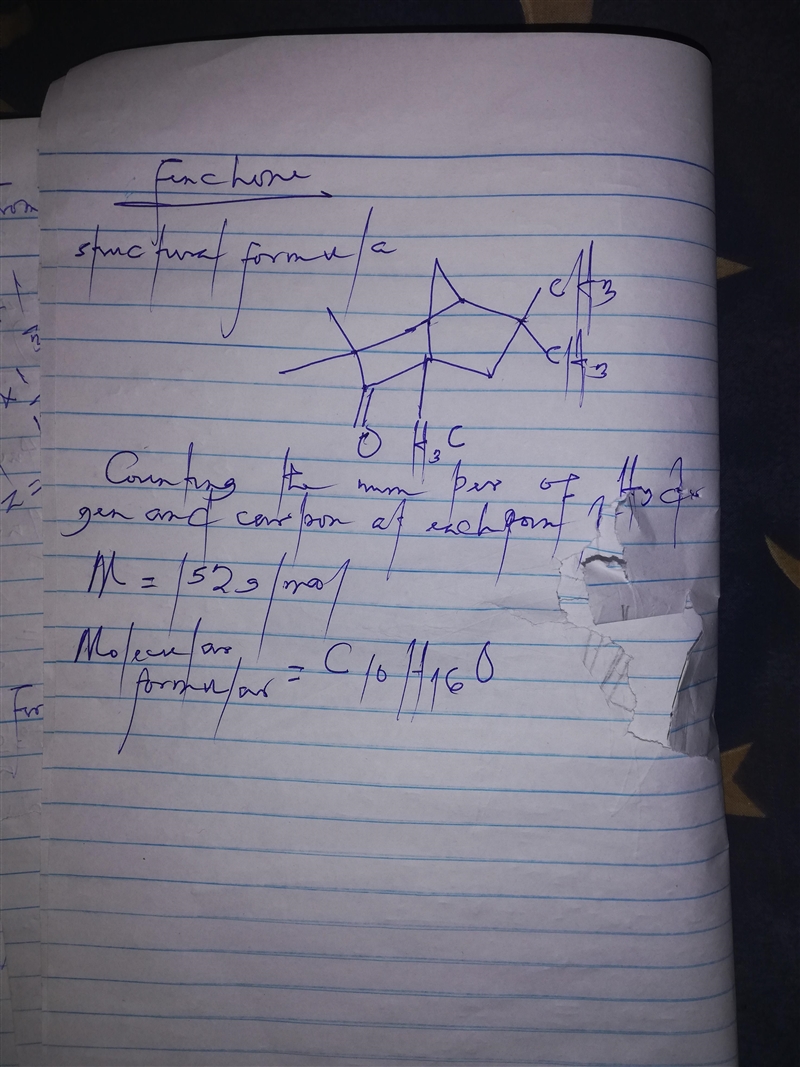 Fenchone is a ketone found in oil of fennel. If Fenchone has M+ = 152 and contains-example-1