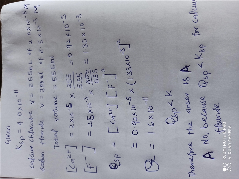 A solution of calcium chlorate was poured into a sodium fluoride solution. Would you-example-1