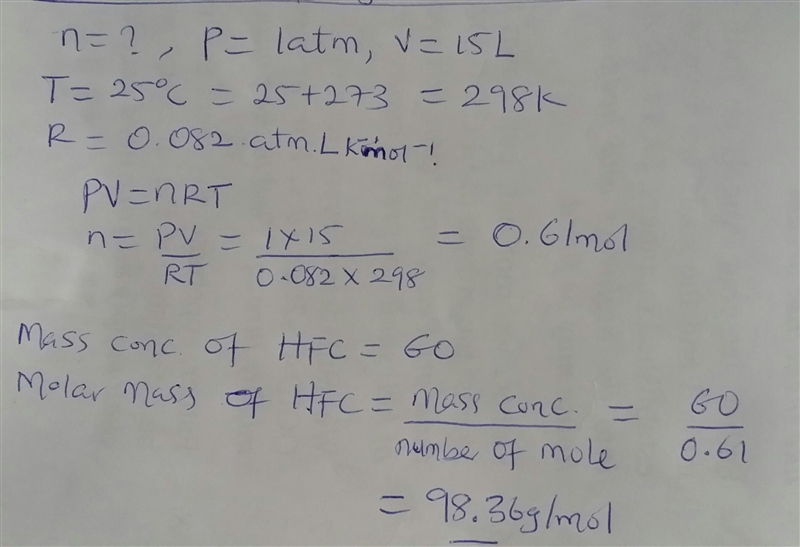 Hydrofluorocarbons (HFC) have replaced chlorofluorocarbon gases (CFC) in refrigerators-example-1