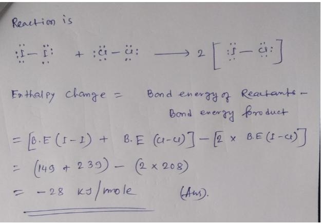 Calculate enthalpy of reaction using bond energies.Use the References to access important-example-1