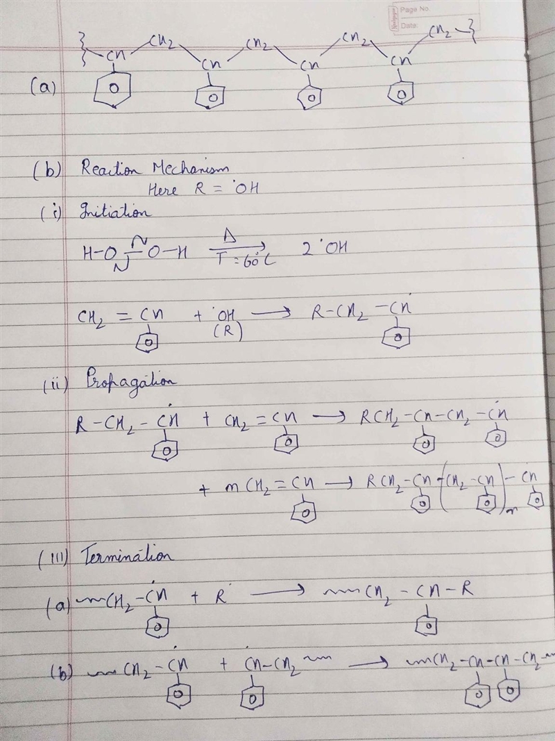 A solution 0.20 molar in monomer (styrene) and 4.0 X 10-3 M in benzoyl peroxide initiator-example-2