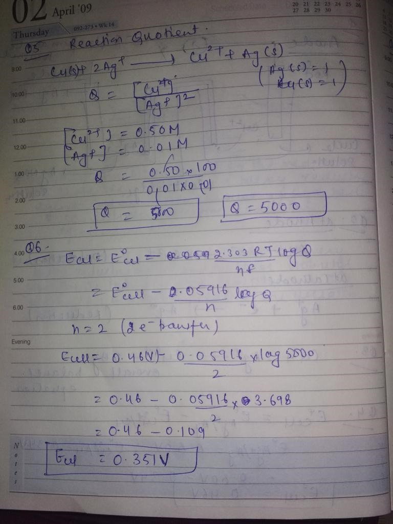 Cu(s), CuCl2 (0.50 M) || Ag(s), AgNO3 (0.010 M) 1. Draw the schematic of the electrochemical-example-2