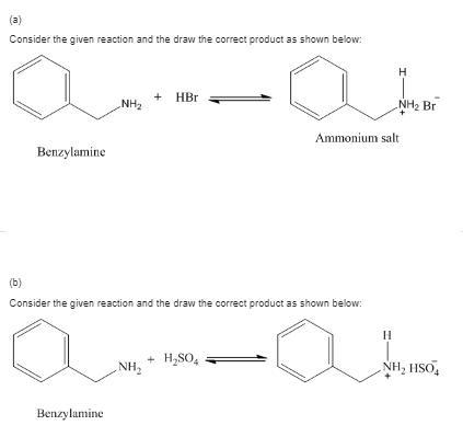 Give the structure of the expected product formed when benzylamine reacts with each-example-1