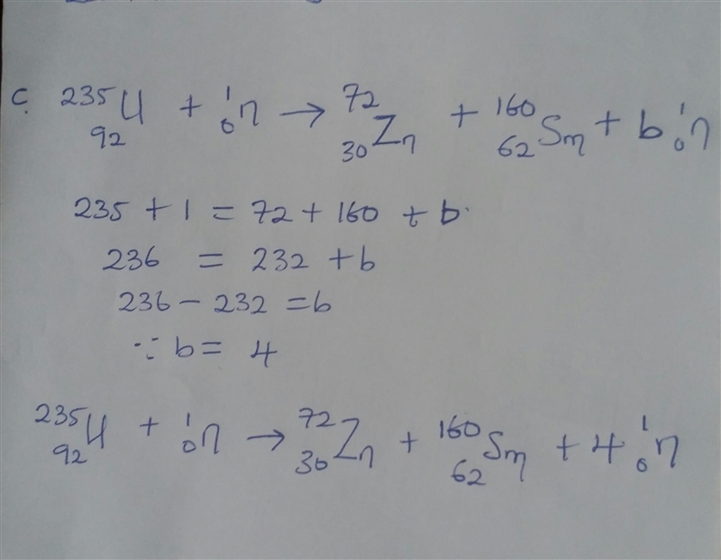 How many free neutrons are produced in each of the following uranium-235 fission reactions-example-2