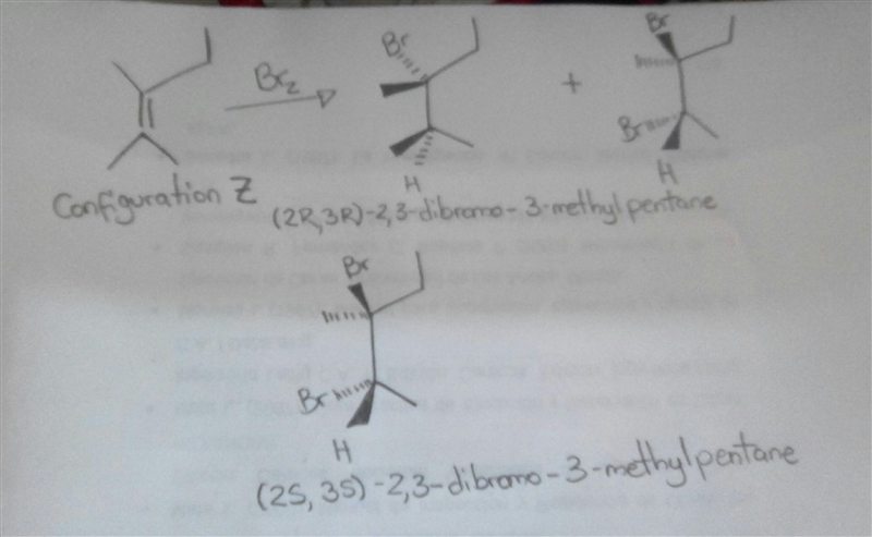 Characterize the following alkene as having the E or Z configuration. Draw the product-example-1