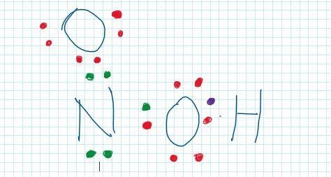 Write Lewis dot structures for the following molecules: NH3 SO2 CH3OH HNO2 N2 CH2O-example-3