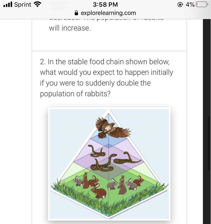 Science Work A. The populations of the other three species would also increase. B-example-1