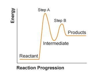 Consider the reaction pathway graph below. Which statement best describes this graph-example-1