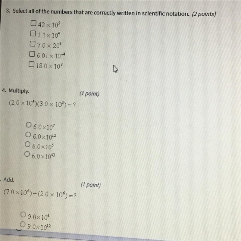 Answer 3 and four please-example-1