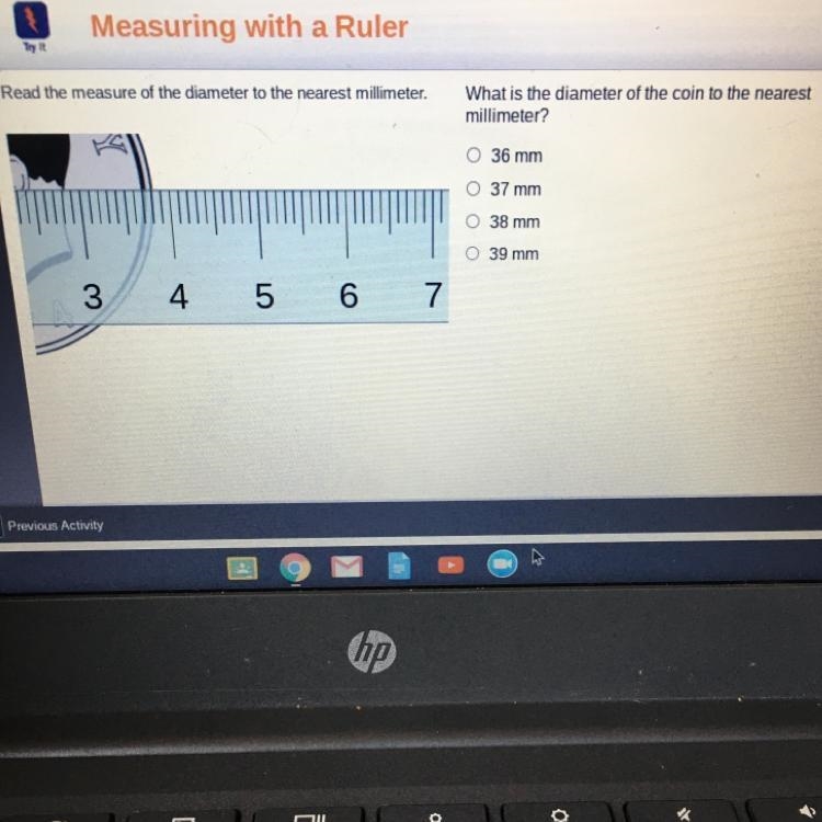 What is the diameter of the coin to the nearest millimeter? 36 mm 37 mm 38 mm 39 mm-example-1