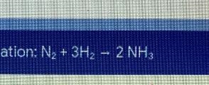 If you start with 6 mol of nitrogen gas (N2+) what mass (g) of ammonia (NH4) will-example-1