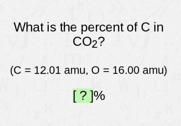 What's the percentage of C in CO2-example-1