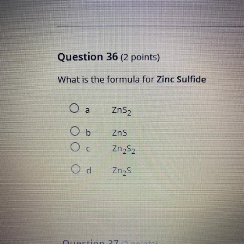 What is the formula for zinc sulfide-example-1