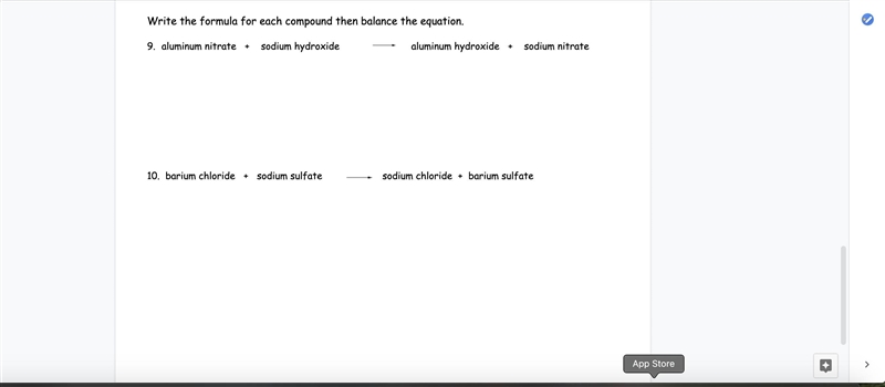 balance the following equations show the number of atoms for each element in each-example-1