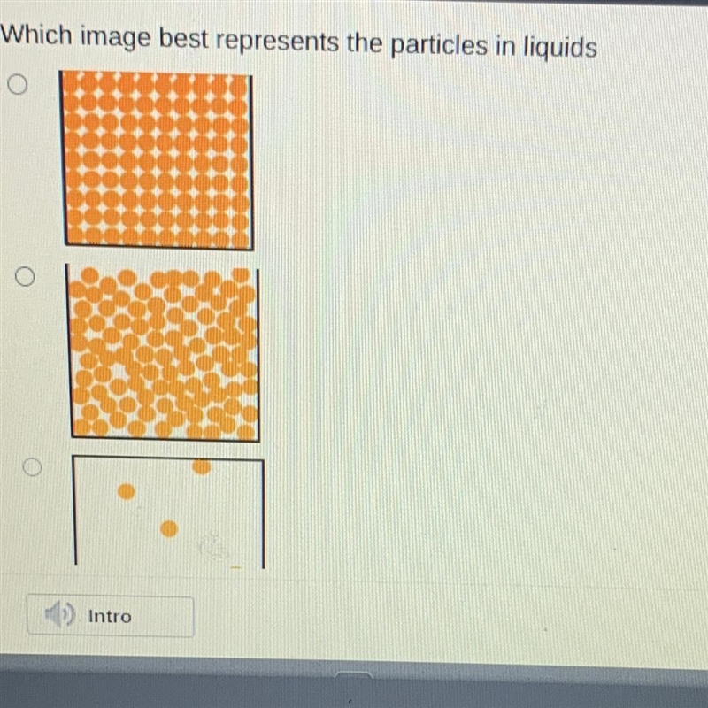 Which image best represents the particles in liquids-example-1