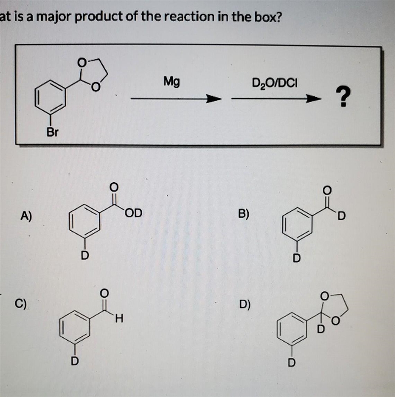 What is a major product of the reaction in the box?​-example-1