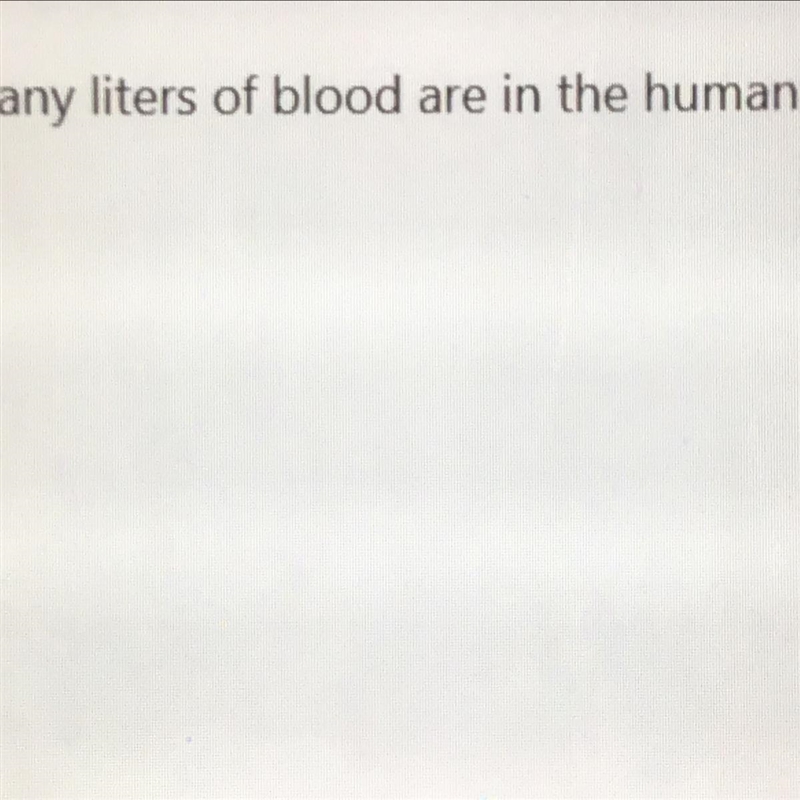 How many liters of blood does a human body have-example-1