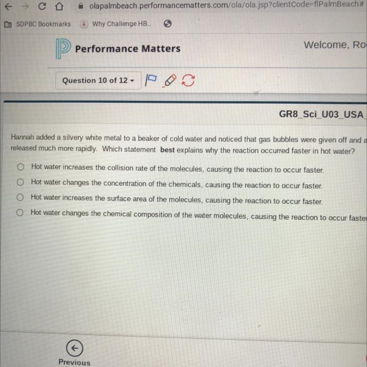 Submit Test Question 10 of 12- POS GR8 Sci U03 USA FY21 Question: 1-10 Hannah added-example-1