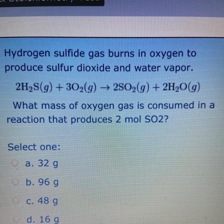 Please help me with chem! Hydrogen sulfide gas burns in oxygen to produce sulfur dioxide-example-1