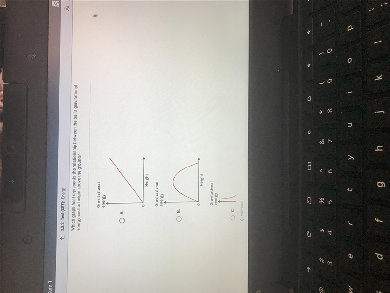 the gravitational energy of a golf ball at differnt heights is shown in the table-example-2