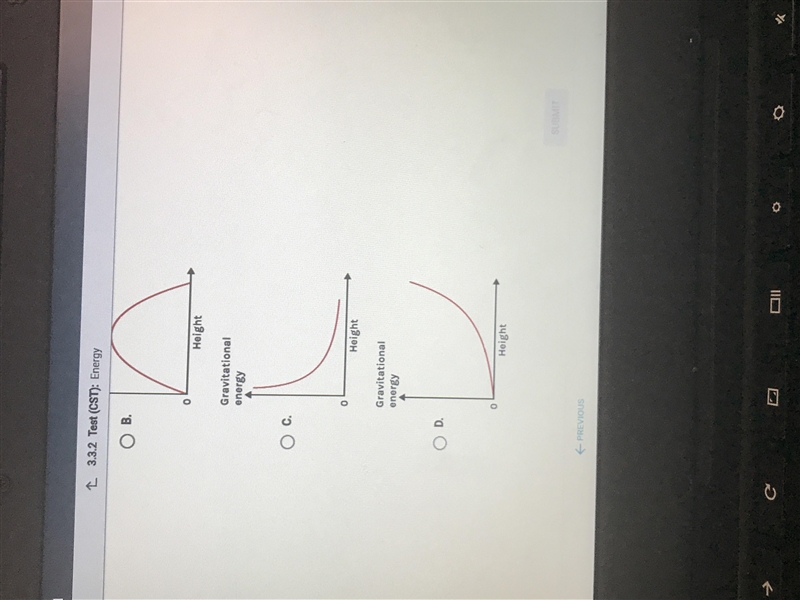 the gravitational energy of a golf ball at differnt heights is shown in the table-example-3