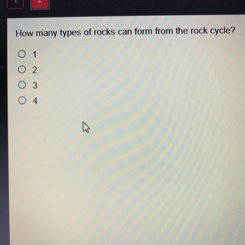 How many types of rocks can form from the rock cycle? 0 1 02 O 3 04-example-1