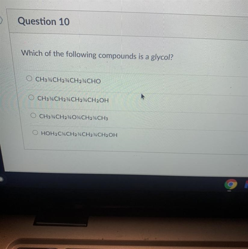 Which of the following compounds is a glycol?-example-1