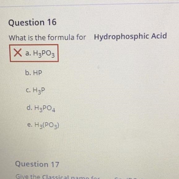 What is the formula for Hydrophosphic acid? (options) (i have a test retake don’t-example-1