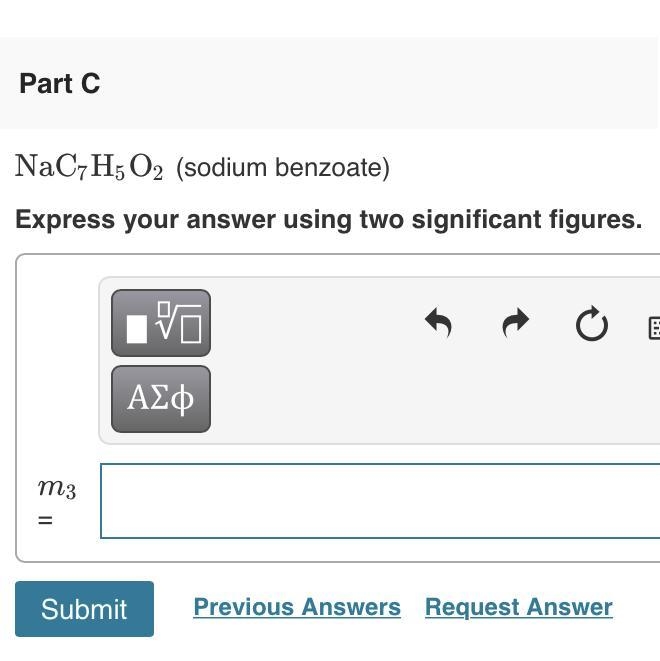 Calculate the number of grams of sodium in 8.4g of NaC7H5O2 (sodium benzoate) express-example-1