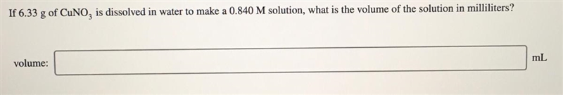 What’s the volume of the solution?-example-1