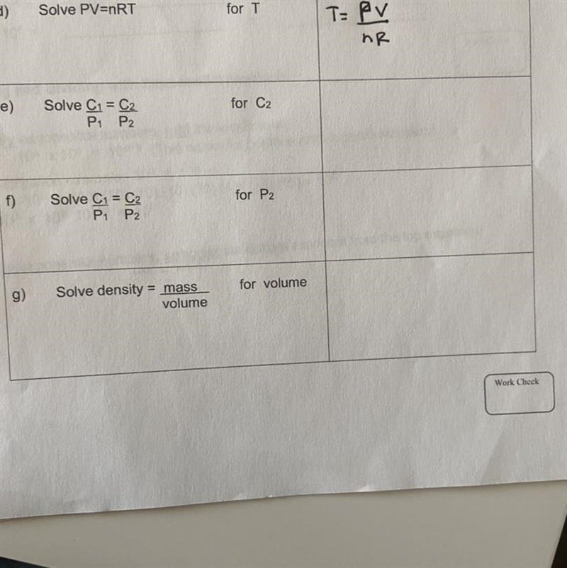 I need help rearranging the following formulas to solve for the requested variable-example-1