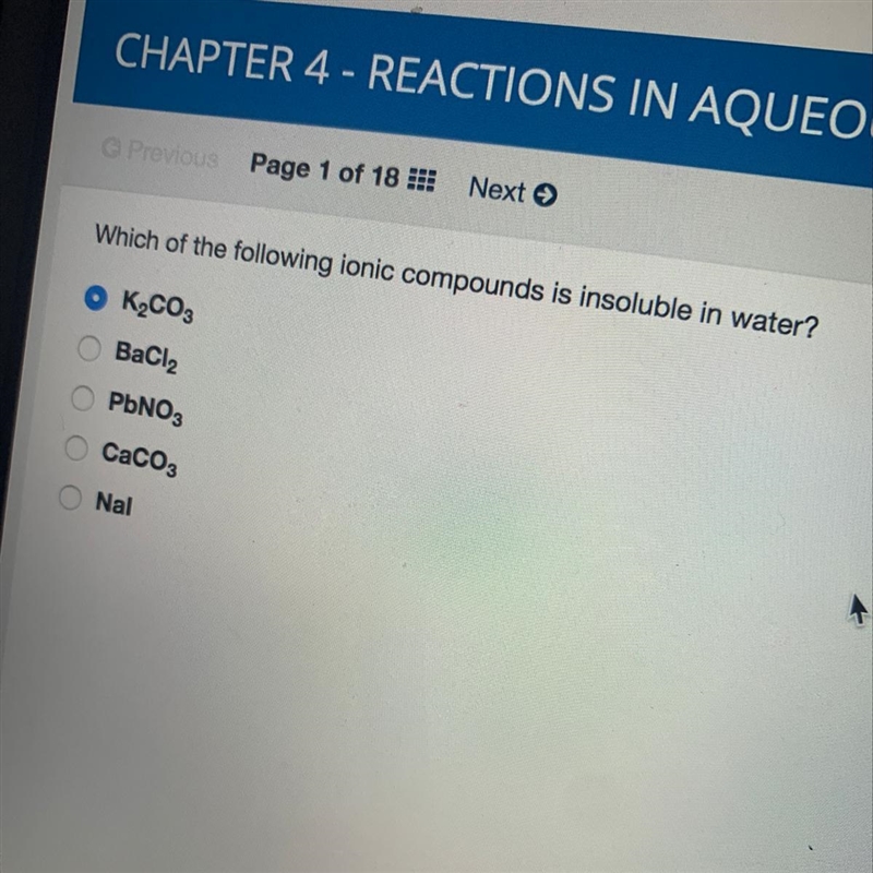 Which of these compounds are Insoluble in water-example-1