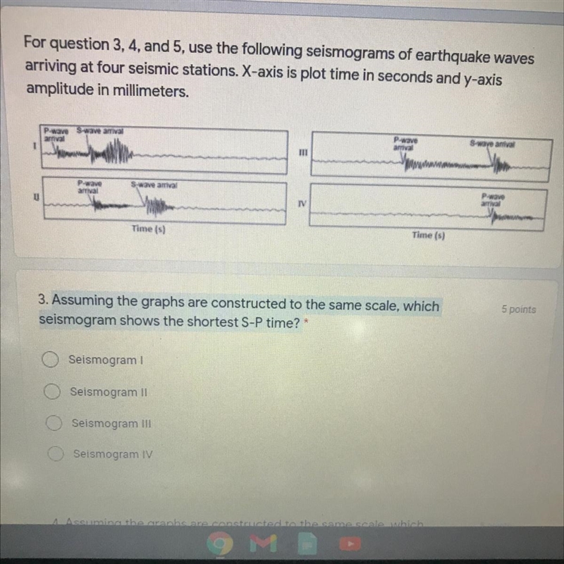 Assuming the graphs are constructed to the same scale, which seismograph shows the-example-1