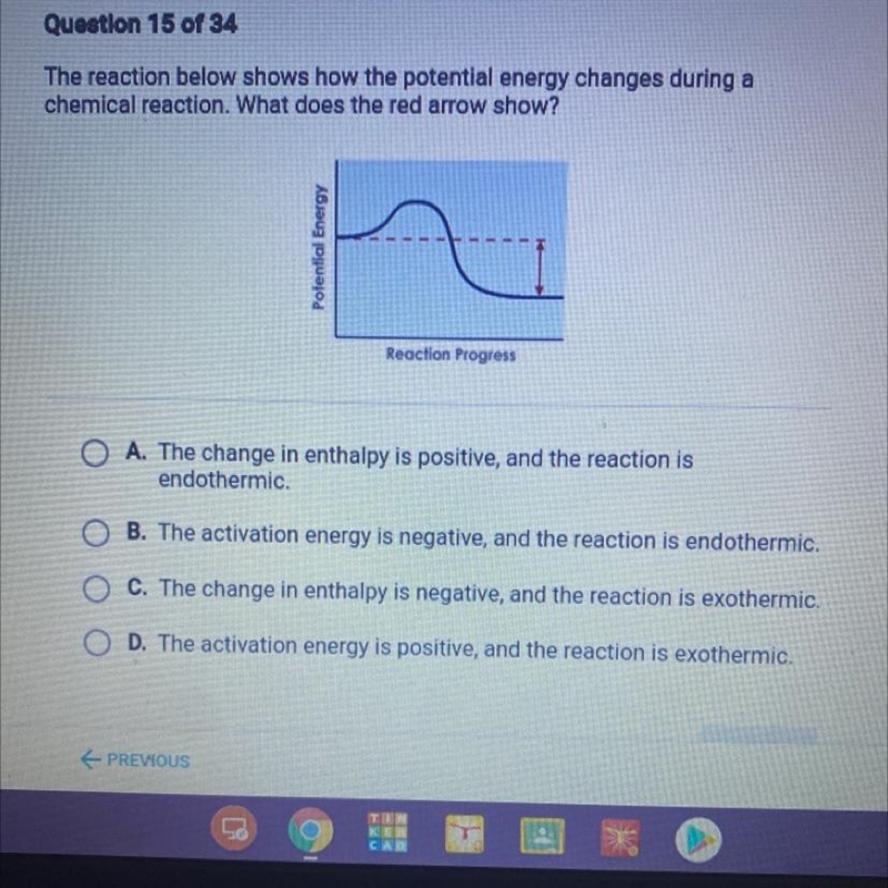 The reaction below shows how the potential energy changes during a chemical reaction-example-1