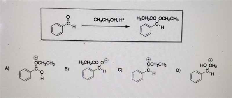 Which of the following is an important intermediate in the mechanism of the reaction-example-1