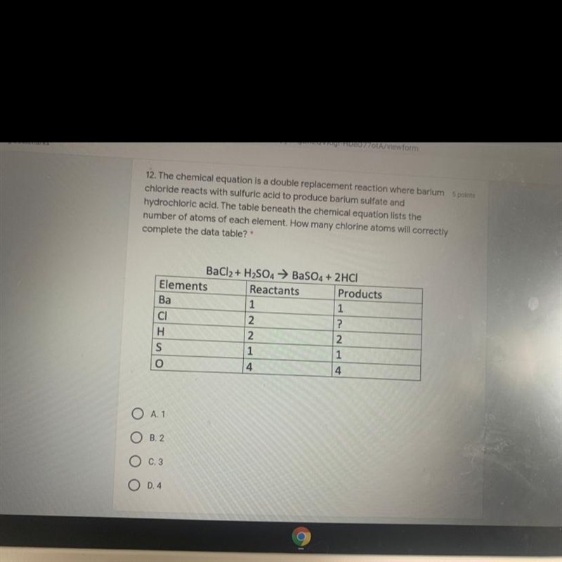 How many chlorine atoms will correctly complete the data table ?-example-1