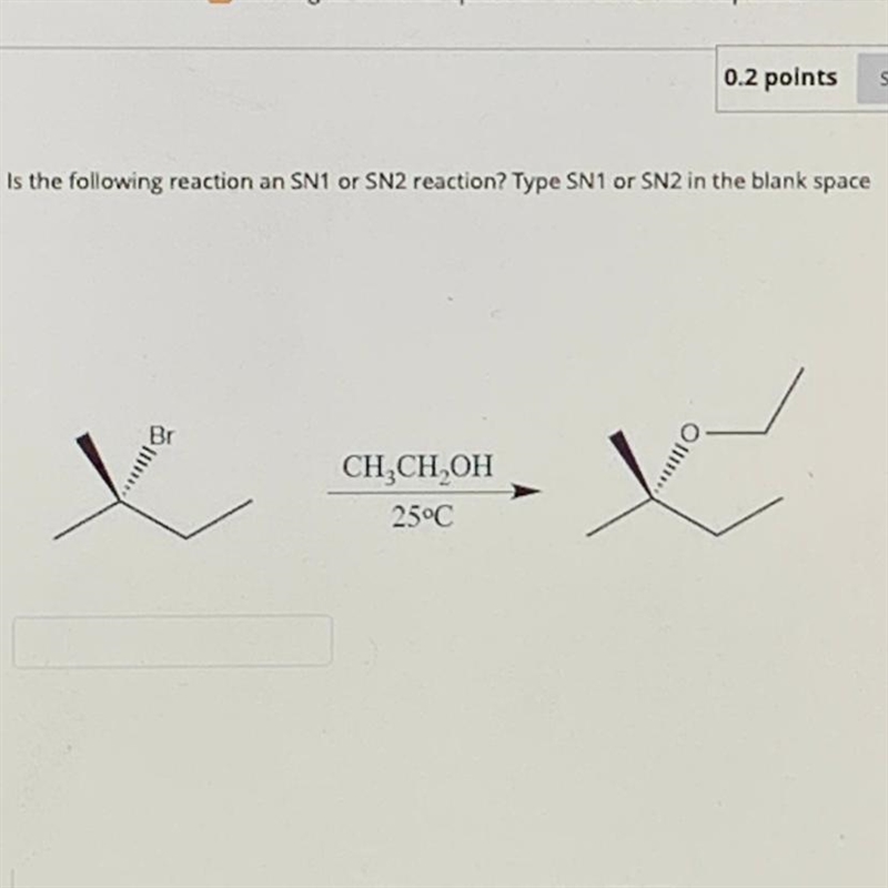 Os the following reaction an SN1 or SN2 reaction ?-example-1