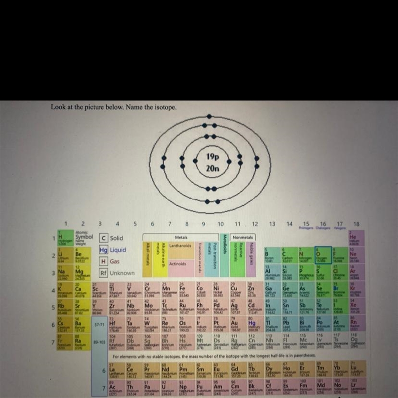 Look at the picture below. Name the isotope.-example-1