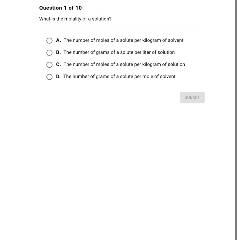 What is the molality of a solution-example-1