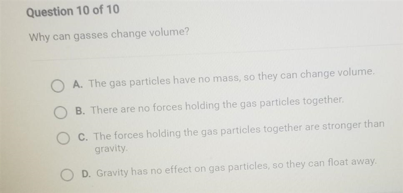 Why can gasses change volume?​-example-1